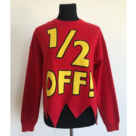 NWT RARE Moschino Couture 1/2 Off Sweater - Picture 7 of 7